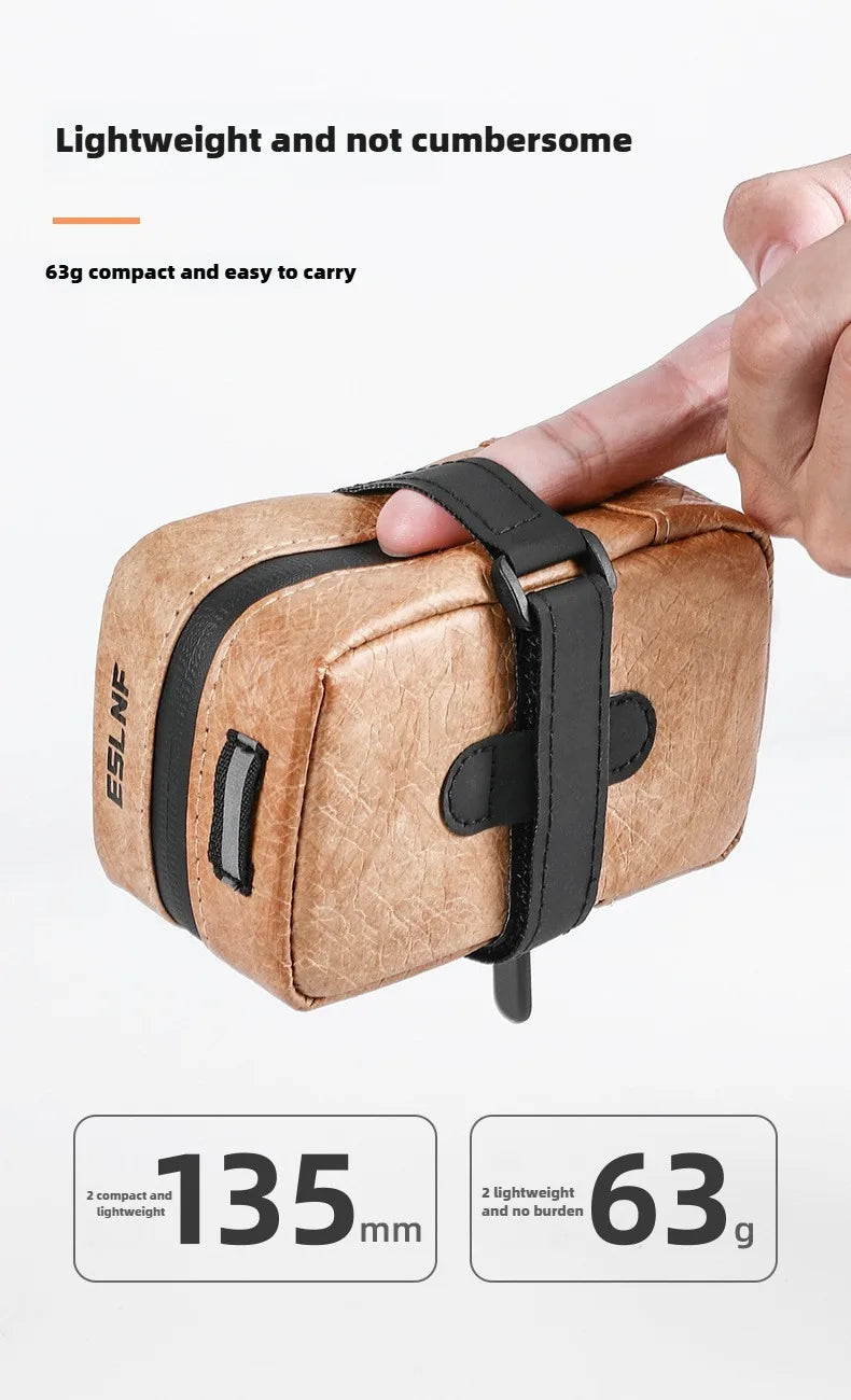 ESLNF Bicycle Bag Tail Rear Cycling Rear Seat DuPont paper Waterproof Saddle Bag MTB Road Bicycle Storage Bag Bike Accessories