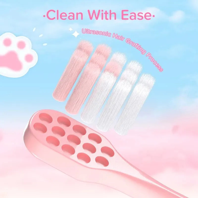 Cartoon Cute Cat Claw Shaped CHILDREN'S Soft Bristled Toothbrush Suitable for Cleaning the Oral Cavity for Ages 2-12