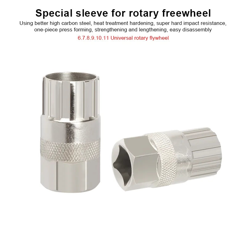 Bicycle Freewheel Sprocket Removal Repair Tool For 6/7/8/9/10/11S Mountain Road Bike Rear Hub Cog Flywheel Overhaul Extractor