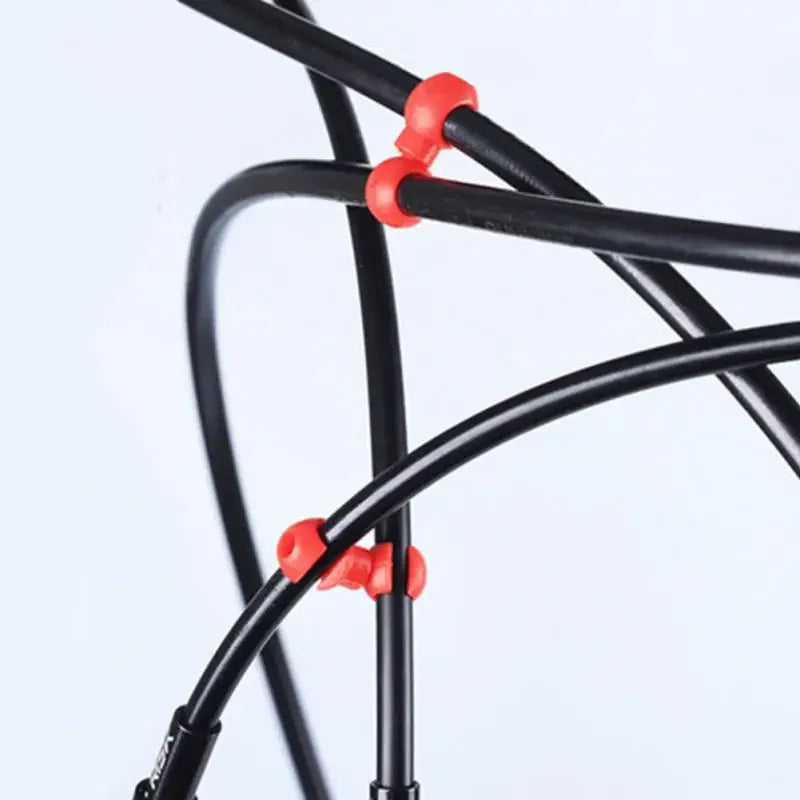 10Pcs Bike Cable Clips Bicycle Brake Cable Clips Rotating S-Hook Bike MTB Brake Gear Housing Fixing Holder Guide Buckle Clips