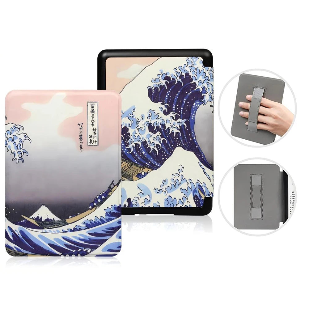 For Kindle 11th Generation 2024 Case 6'' with Hand Strap Kindle 6 inch Case Ebook C2V2L3 Auto Wake Sleep Cover PU Leather Funda