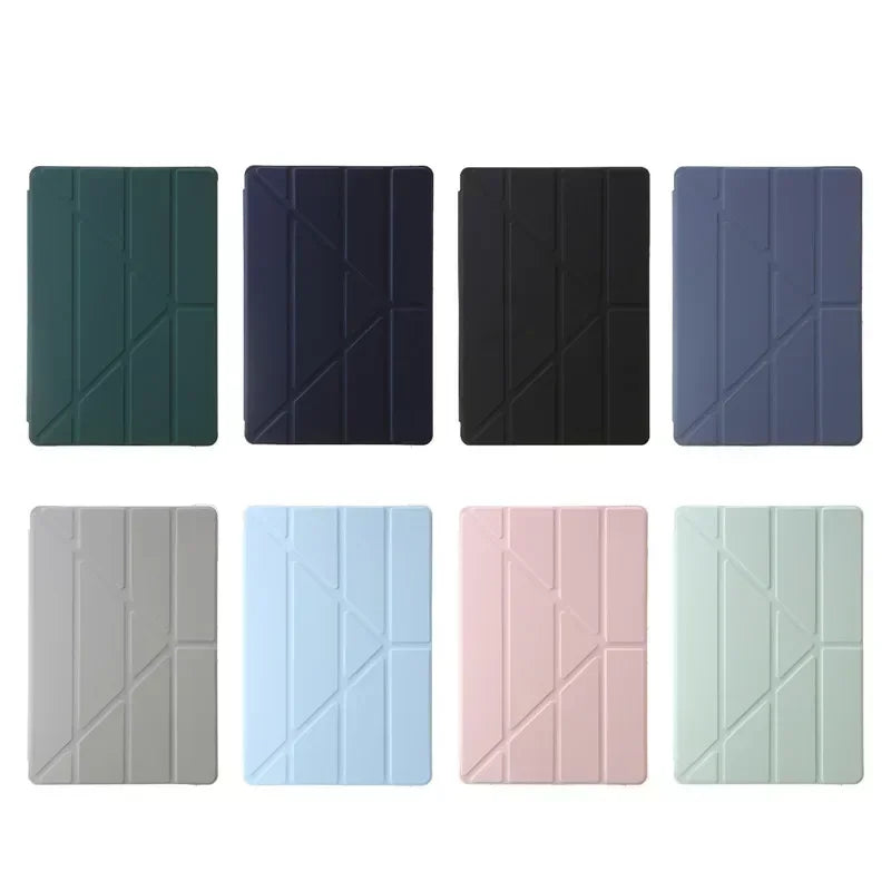For Samsung Tab S9 Plus Case 12.4" Acrylic Clear Hard Back Stand Smart Cover For Galaxy Tab S9 FE S10 Plus Case With Pen Holder