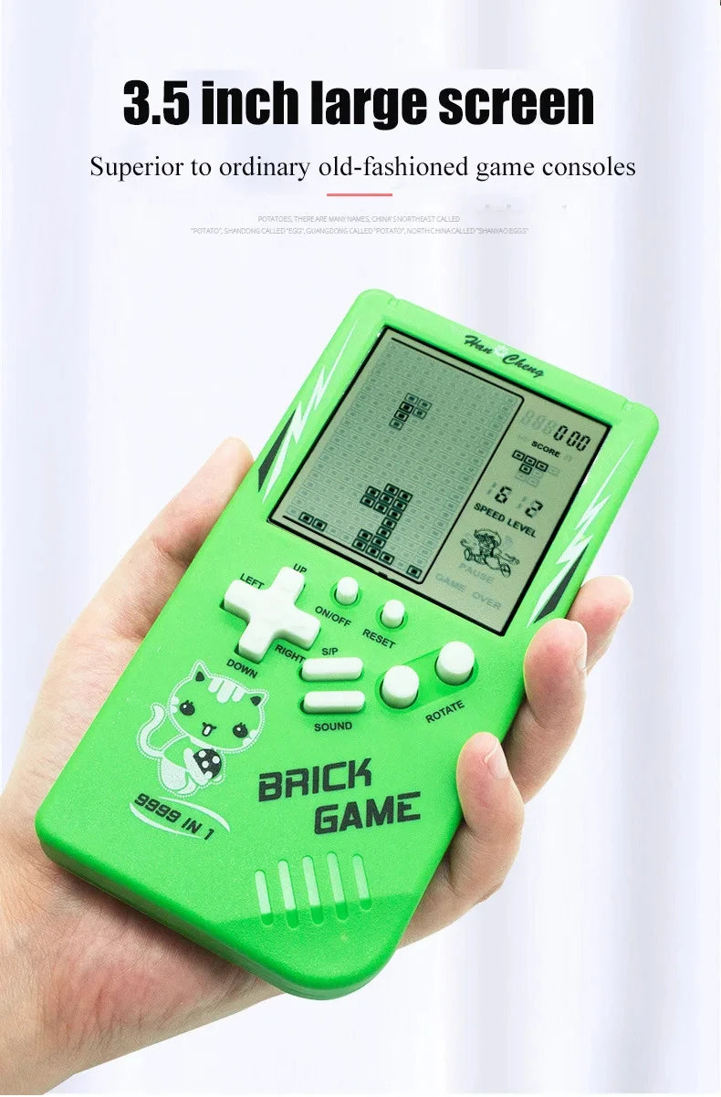 Mini Portable Classic Retro Handheld Game Console 23 Games Pocket Nostalgic Play Brick Game Machine Educational Puzzle Toys