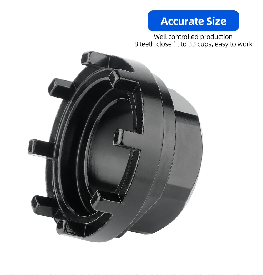 Eight Notch Tool Bicycle Drive-side Bottom Bracket ISIS BB Cups Install e-Bike 8 Teeth Fitting Chainring Lockring Removal Sleeve