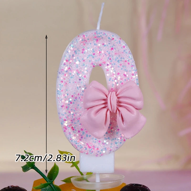 1st Birthday Candle Cake Topper Colours Creative Number 1 Candle Cute Pink Butterfly Digital Candle Birthday Wedding Party Decor