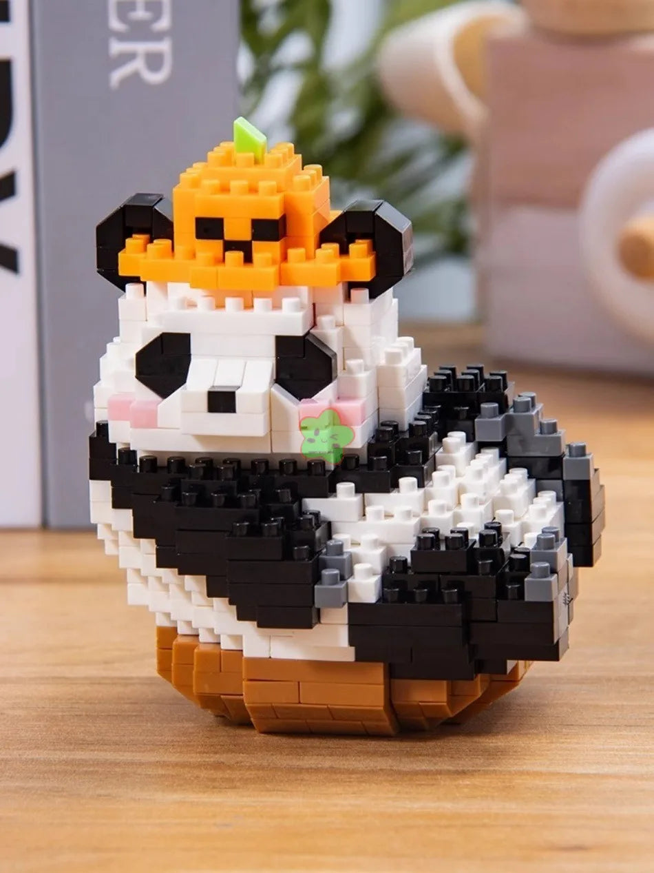 Creative DIY Assemable Animal Cute MINI Chinese Style Animal Panda Building Block Educational Boy Toys For Children Model Bricks