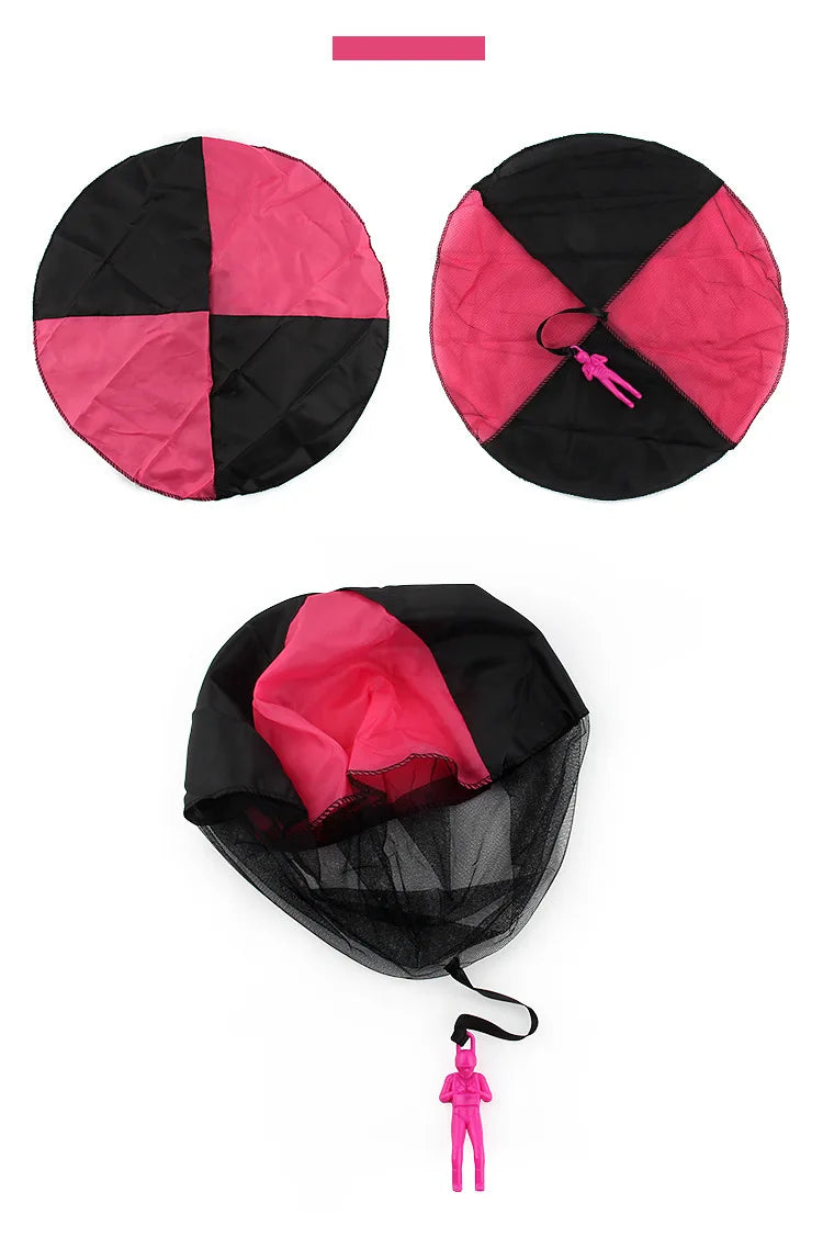 1pcs Hand Throwing Parachute Kids Outdoor Funny Toys Game Play Toys for Children Fly Parachute Sport with Mini Soldier Toys
