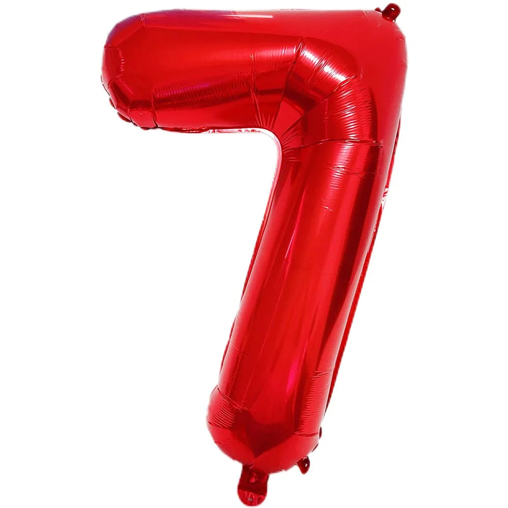 Multi Color Large Numbers 6 Balloon 32Inch 1 2 3 4 5 6 7 8 9 Birthday Ball Red Digit Bachelorette Balloons Figure Golob Balloons