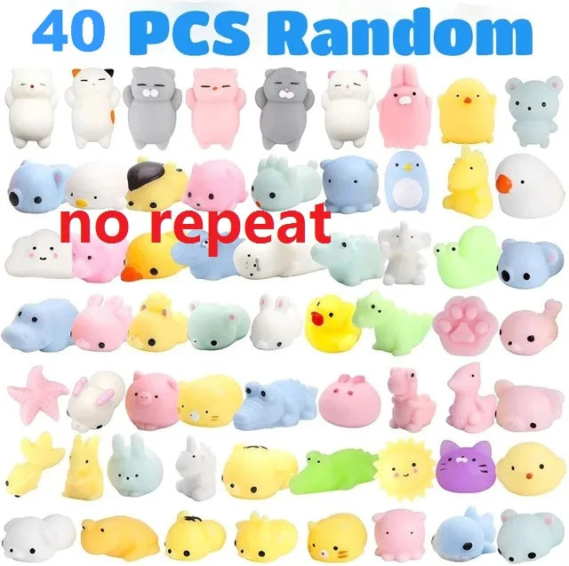 5-50 PCS Kawaii Squishies Mochi Anima Squishy Toys For Kids Antistress Ball Squeeze Party Favors Stress Relief Toys For Birthday