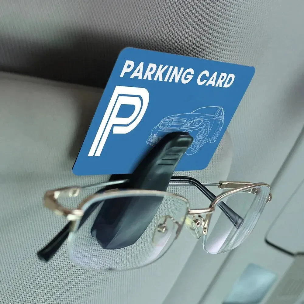 2PCS Universal Car Auto Sun Visor Glasses Box Sunglasses Clip Card Ticket Holder Fastener Pen Case Eyeglasses Clips Accessories
