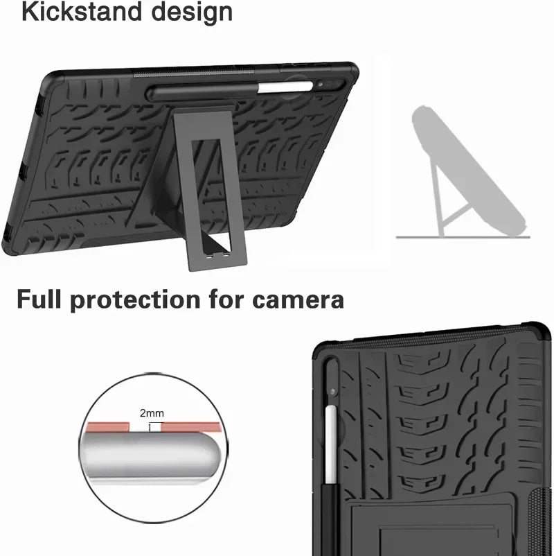 Armor Kickstand Case for Samsung Galaxy Tab S9 A9 Plus 11 12.4 S8 S7 FE A8 10.5 A7 Lite S6 Lite 10.4 Tablet Cover SM-X810 Funda