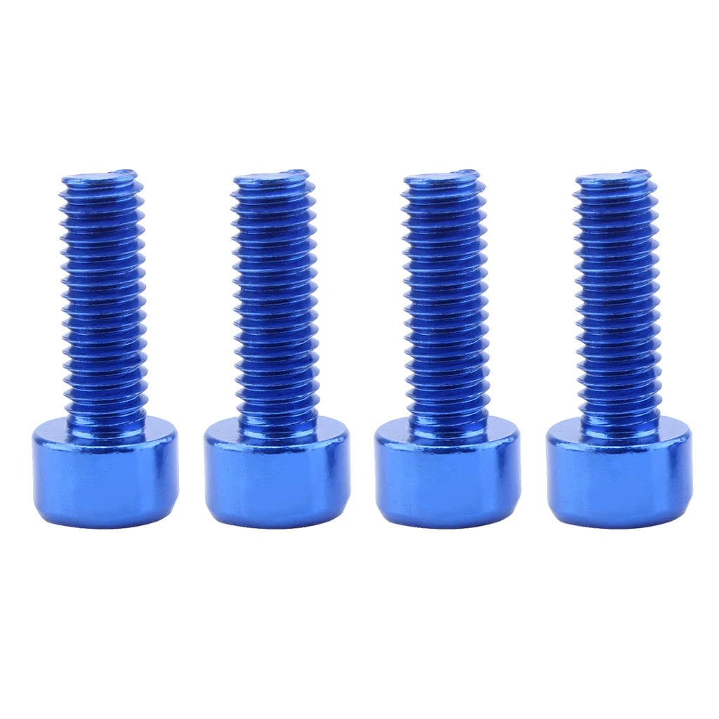 4 Pcs Bicycle Water Bottle Cage Bolt Cycling Accessories Kettle Holder Aluminum M5 Screw Handle Bikes Part for MTB Road Bike
