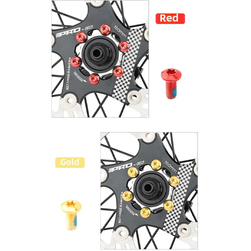 Bike Disc Brake Rotor Fixing Screw 12PCS T25 Bicycle screws Steel Alloy for MTB Road Bike 6-Bolt Plate Bicycle accessories
