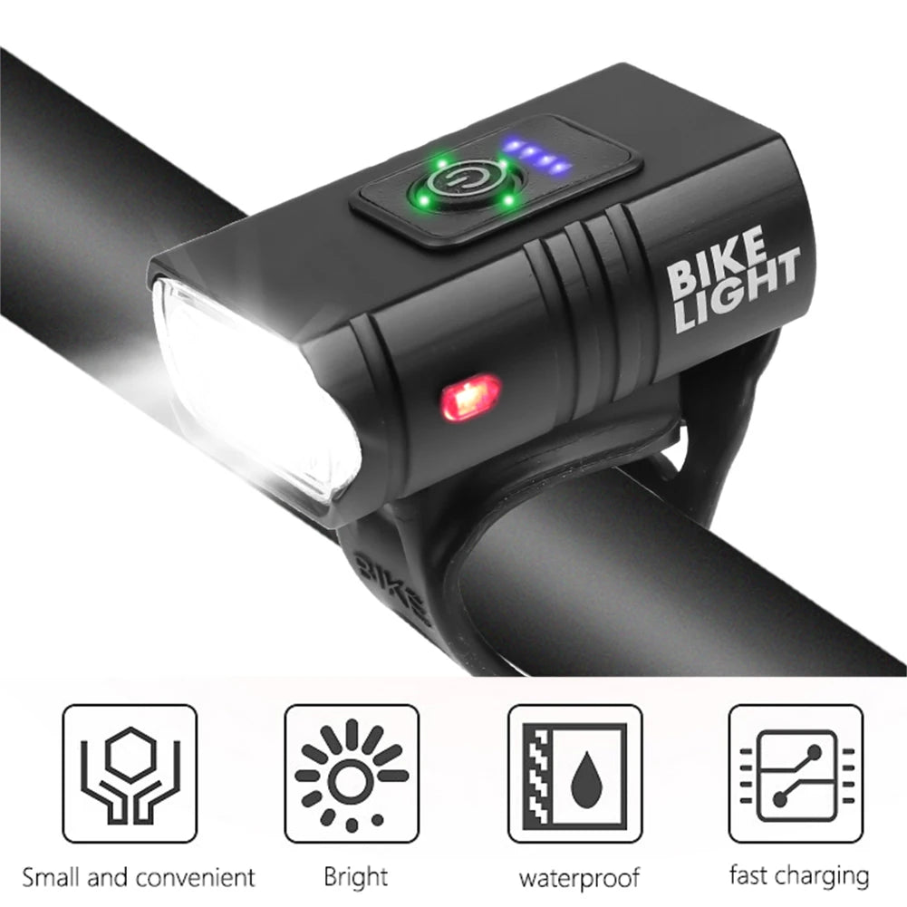 NEW LED Bicycle Light 1000LM USB Rechargeable Power Display MTB Mountain Road Bike Front Lamp Flashlight Cycling Equipment