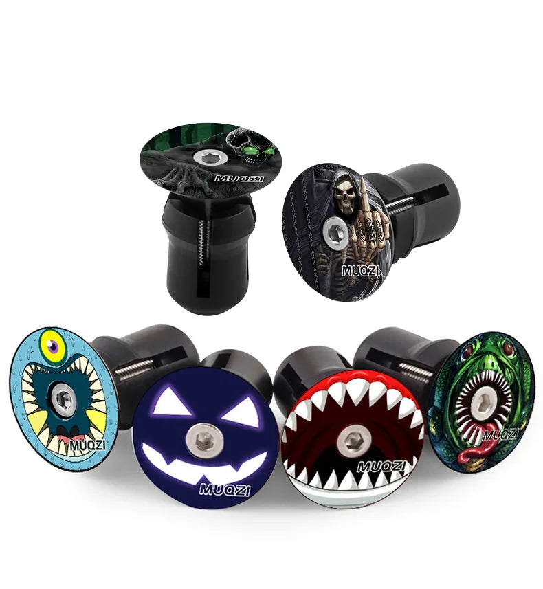 MUQZI Handlebar End Plugs MTB Road BMX Folding Bike Handle Bar End Cap Aluminum Alloy Handlebar Grip Cover Bicycle Accessories