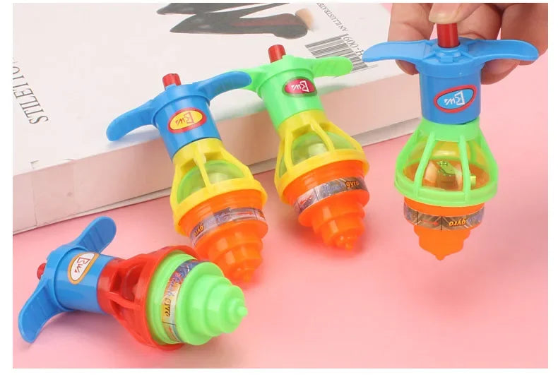 10Pcs LED Light Up Glitter Top Spin Toy - Perfect for Kids Birthday Party Favors, Easter Gift Fillers Classroom Prizes
