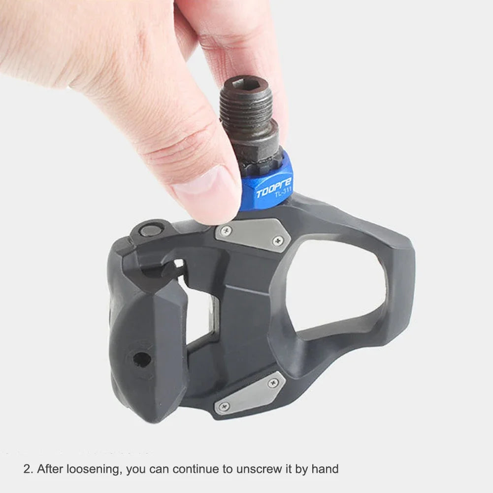 TOOPRE Bicycle Pedal Disassembly Tools Mountain Road Bike Lock Pedal Axle Spindle Shaft Installation Removal for 10-teeth Pedals