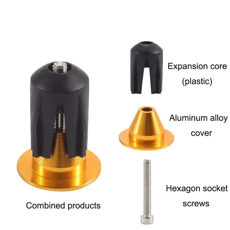 Bike Handlebar End Plugs Aluminum Alloy Mountain Road Bicycle Handlebar End Cap Multi-color Cycling Handlebar Accessories