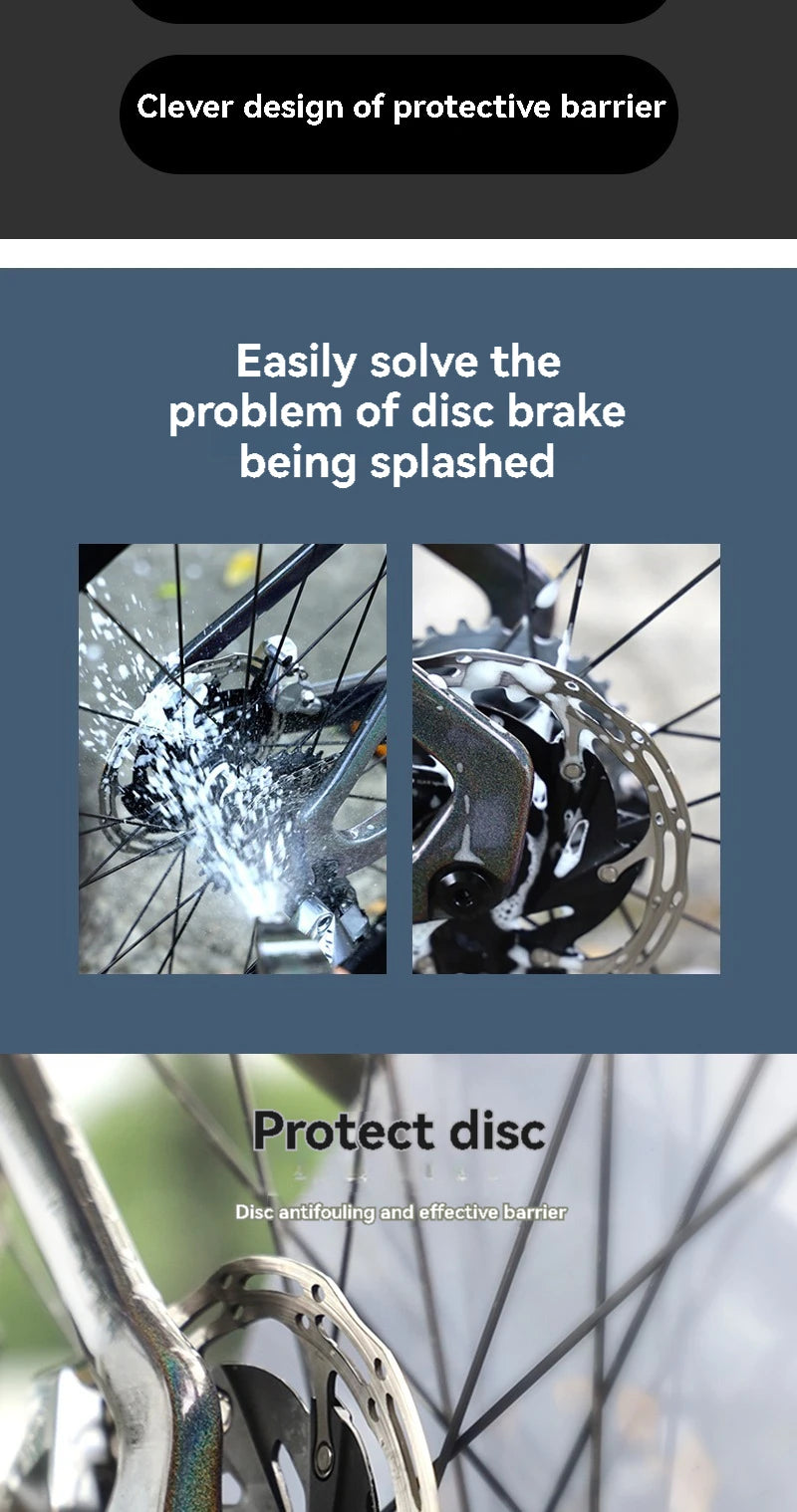 Bicycle Motorcycle Washing Disc Brake Cleaning Protection Cover Anti Grime Guard Wheel Cover For Road MTB Mountain Bike