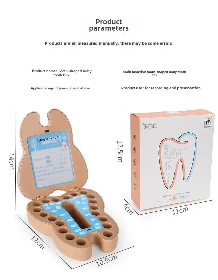 Baby Teeth Collection Memorabilia Box Infant Oral Health Record Storage Case Souvenir Box For Newborns Toddlers
