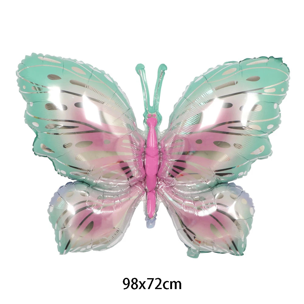 Large Butterfly Aluminum Foil Balloons Butterfly Helium Air Globos Birthday Party Decorations Baby Shower Kids Toy Photo Props