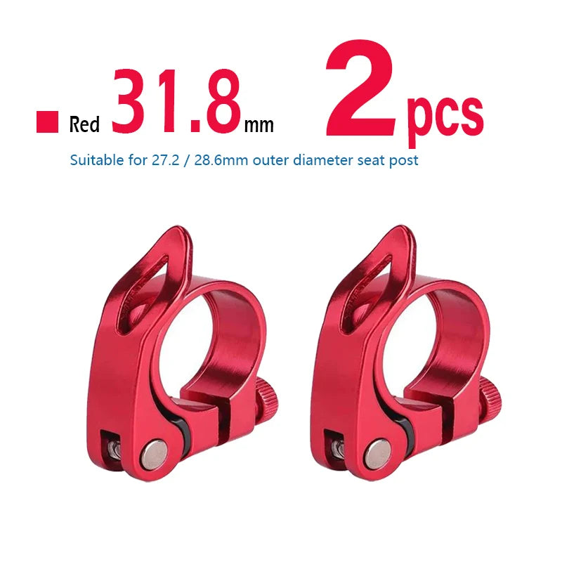 Bike Seat Post Clamp Quick Release Aluminum Alloy Bicycle Seatpost Saddle Lock MTB 31.8mm 34.9mm Cycling Accessories