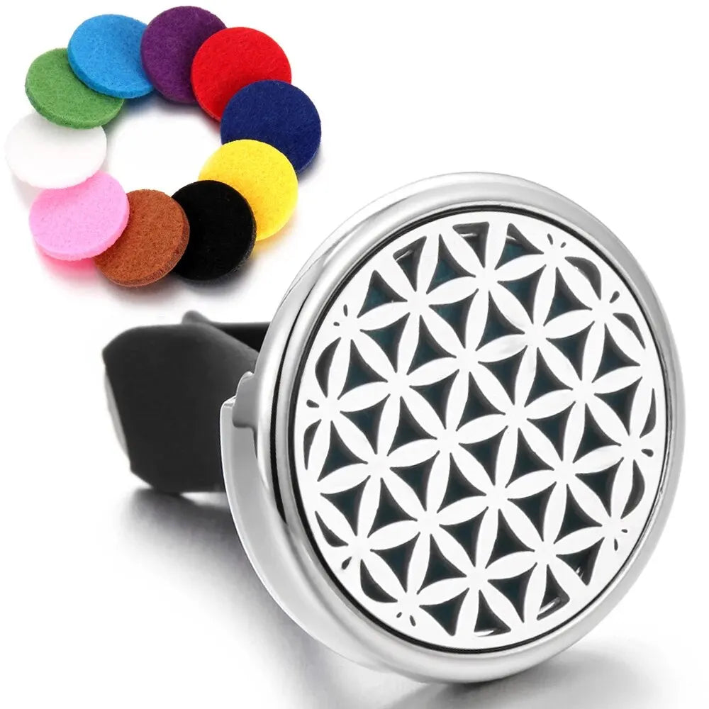 Tree Car Aromatherapy Diffuser Locket Car Clip Perfume Essential Oil Diffuser Car Vent Clip Air Freshener Purifier With Pads