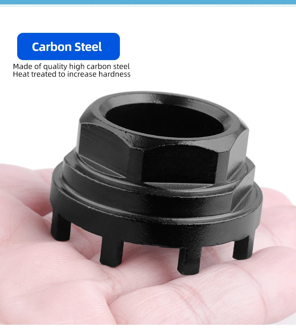 Eight Notch Tool Bicycle Drive-side Bottom Bracket ISIS BB Cups Install e-Bike 8 Teeth Fitting Chainring Lockring Removal Sleeve
