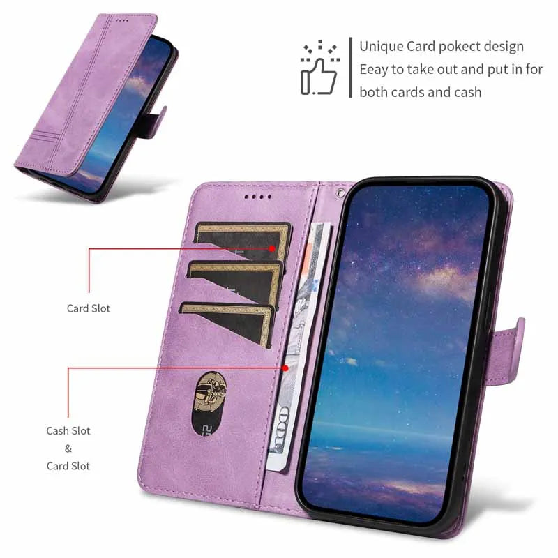 Wallet Case For Samsung A15 A25 A35 A55 5G Flip Leather Stand Card Book Coque for Galaxy A05 A05S M15 M35 M55 M 35 Phone Cover 