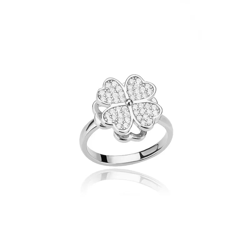 Anti Stress Anxiety Fidget Rings for Women Stainless Steel Sunflower Sun Star Spinner Ring Christmas Jewelry Gifts