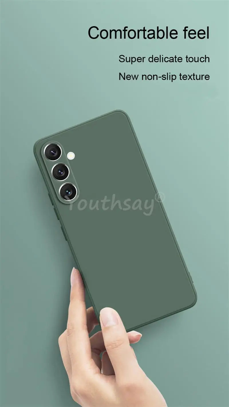 For Samsung Galaxy S24 FE Case Silicone Plain Protect Cover Samsung S24 FE S23 FE S21 S22 Plus Ultra Cover Rubber S23 FE Case