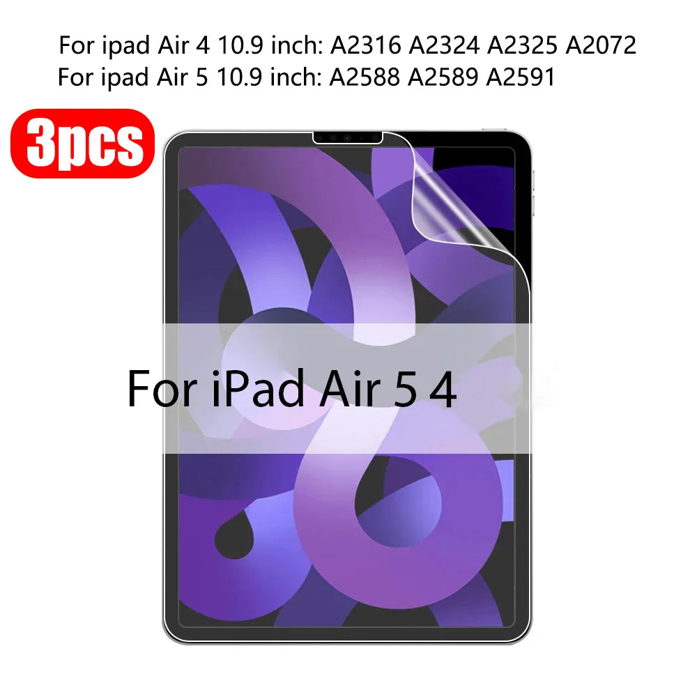 3Pcs Paper Feel Like Screen Protector For ipad Air 11 Pro 13 2024 10th 9th Generation 8 7 6 Air 5 4 Pro 11 12.9 10.5 No Glass
