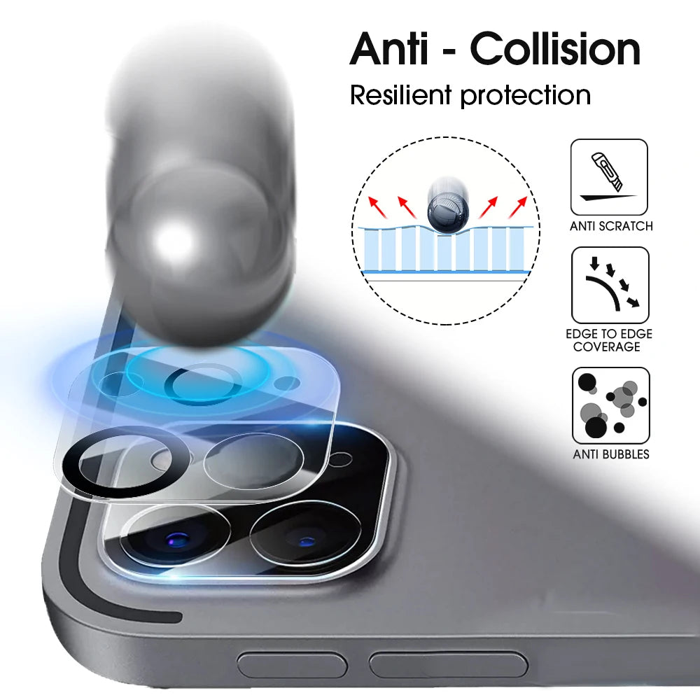 5-1PCS Tempered Glass Lens Films for Apple IPad Pro 2024 11 13 Inch HD Clear Anti-scratch Tempered Camera Screen Protectors