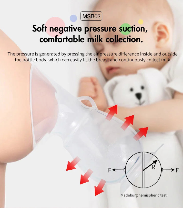 Dr.isla Baby Feeding Manual Breast Pump Partner Breast Collector Automatic Correction Breast Milk Silicone Pumps BPA Free