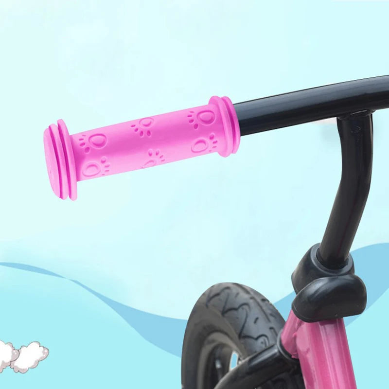 1 Pair Scooter Child Kids Bicycle Grip Anti-Slip Handlebar 22MM Silica-Gel Material Holes Children Bike Accessory Anti-skid