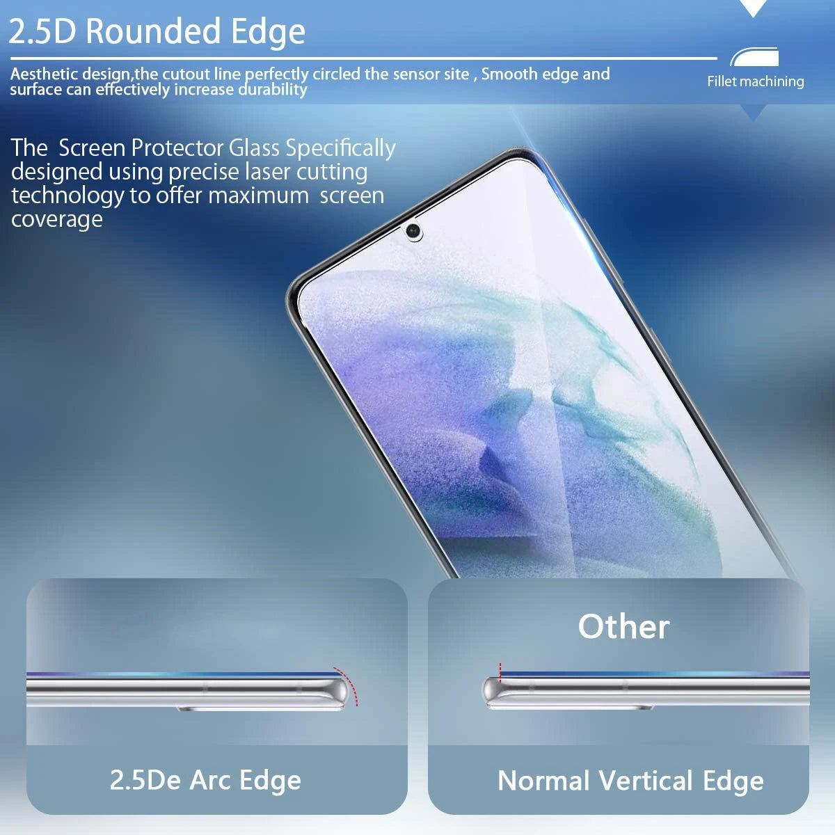 2/4Pcs Tempered Glass For Samsung Galaxy S21 5G Screen Protector Glass Film