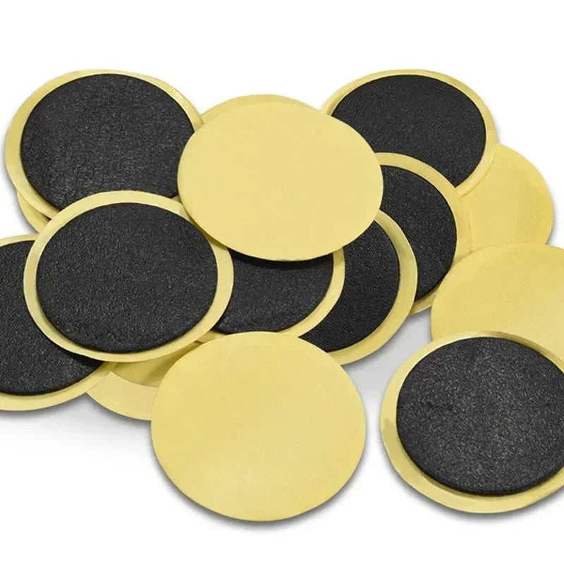 50pcs Bicycle Glue-free Tire Patches Round Square Rubber Quick Repairing Tyre Patch Tool Portable Tire Puncture Repair Patch