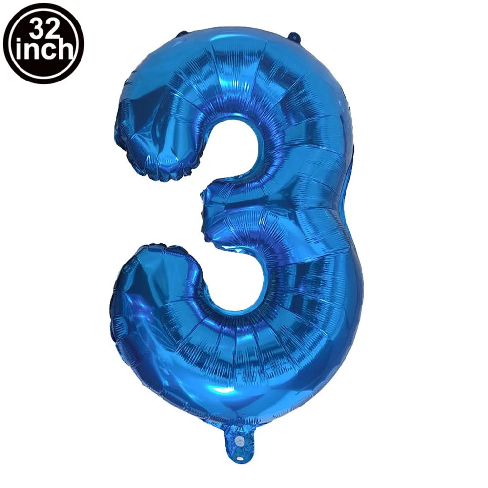 Multi Color Large Numbers 6 Balloon 32Inch 1 2 3 4 5 6 7 8 9 Birthday Ball Red Digit Bachelorette Balloons Figure Golob Balloons
