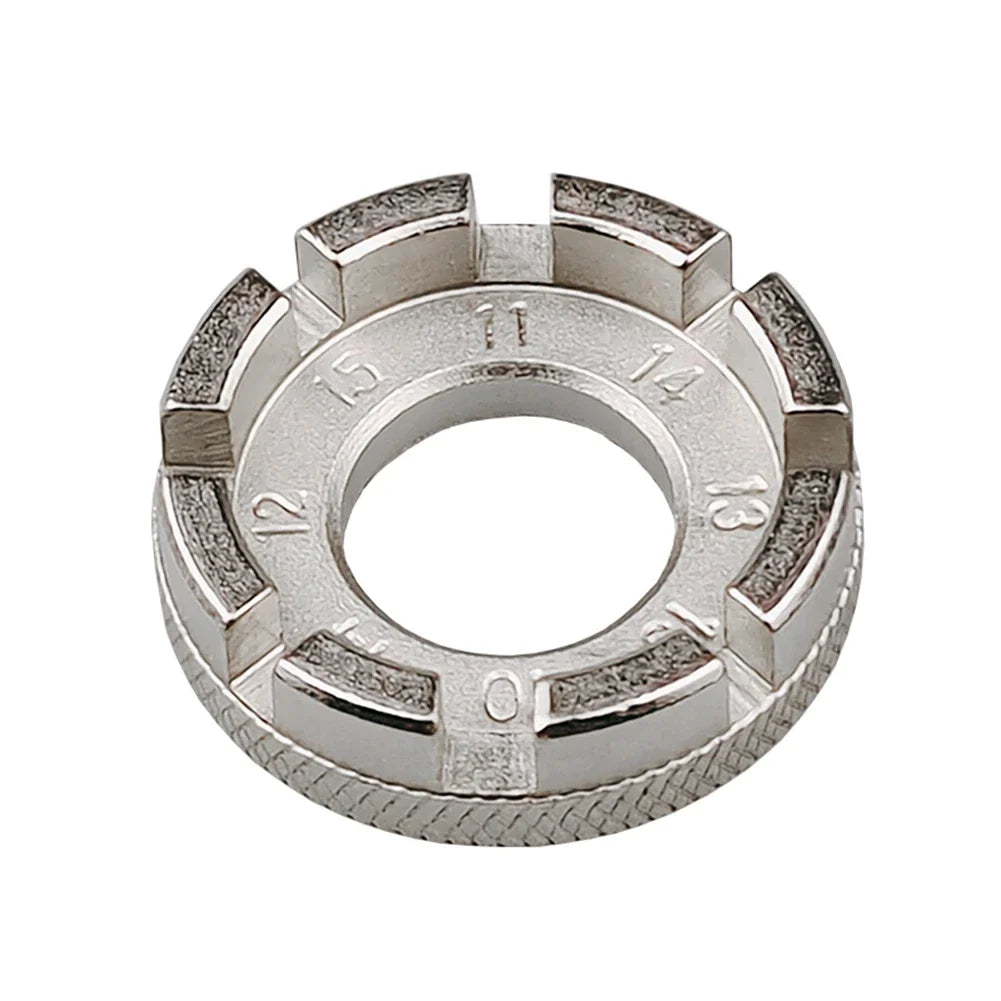 Bike Wheel Rim Wrench Mini Adjuster Spanner 8 Way Groove Bicycle Spoke Tension Wrench Bike Demolition Axis Repair Tools