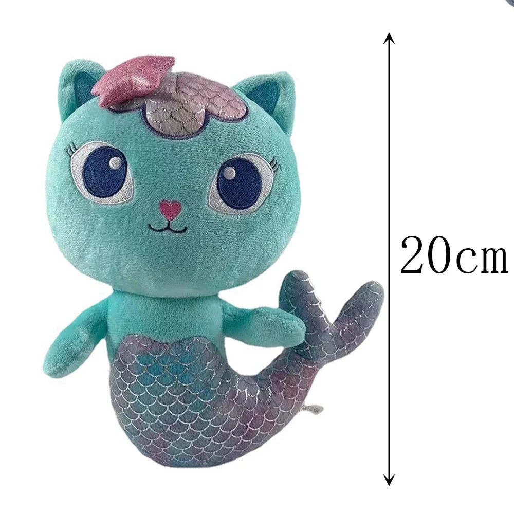 Newest 10 Styles Gabby Dollhouse Plush Toy Mercat Cartoon Stuffed Animals Mermaid Cat Plushie Doll Kids Birthday Christams Gifts