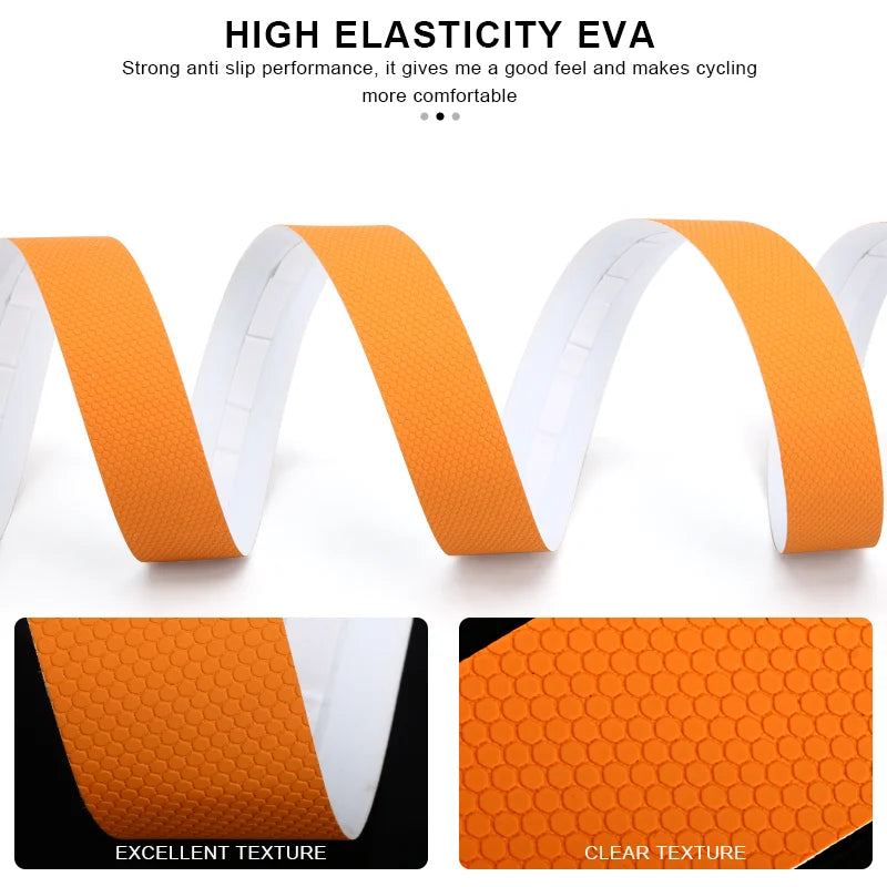 Bicycle Handlebar Tape With Bar End Plugs Non-Slip Shock Absorbing Ultralight Wear-Resistant Bike Handlebar Tape Cycling Strap