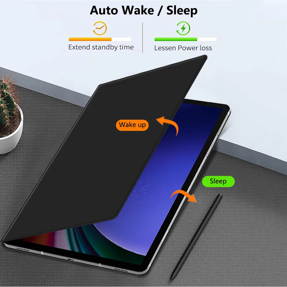 Magnetic Case for Samsung Galaxy S9 S8 Ultra Case Tablet Cover for Galaxy Tab S7 S9 FE Plus Case Slim Protective Leather Funda