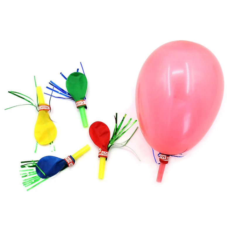 50pcs Gold Thread Balloon Whistle Kids Birthday Party Favor Pinata Filler Easter Children's Day Carnival Party Favor Decoration