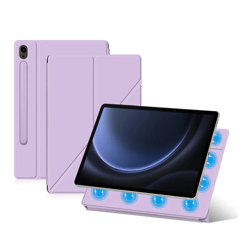 Samsung Galaxy Tab S10 S9 S8 S7 Plus FE 12.4 11 inch Magnetic Case for Tab S10 S9 S8 Ultra 14.6 inch Pencil Holder Cover