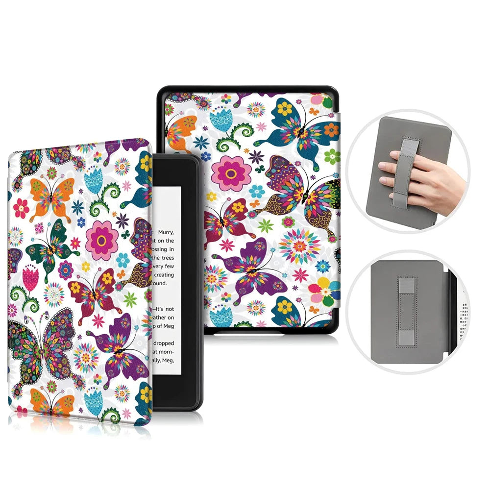 For Kindle 11th Generation 2024 Case 6'' with Hand Strap Kindle 6 inch Case Ebook C2V2L3 Auto Wake Sleep Cover PU Leather Funda