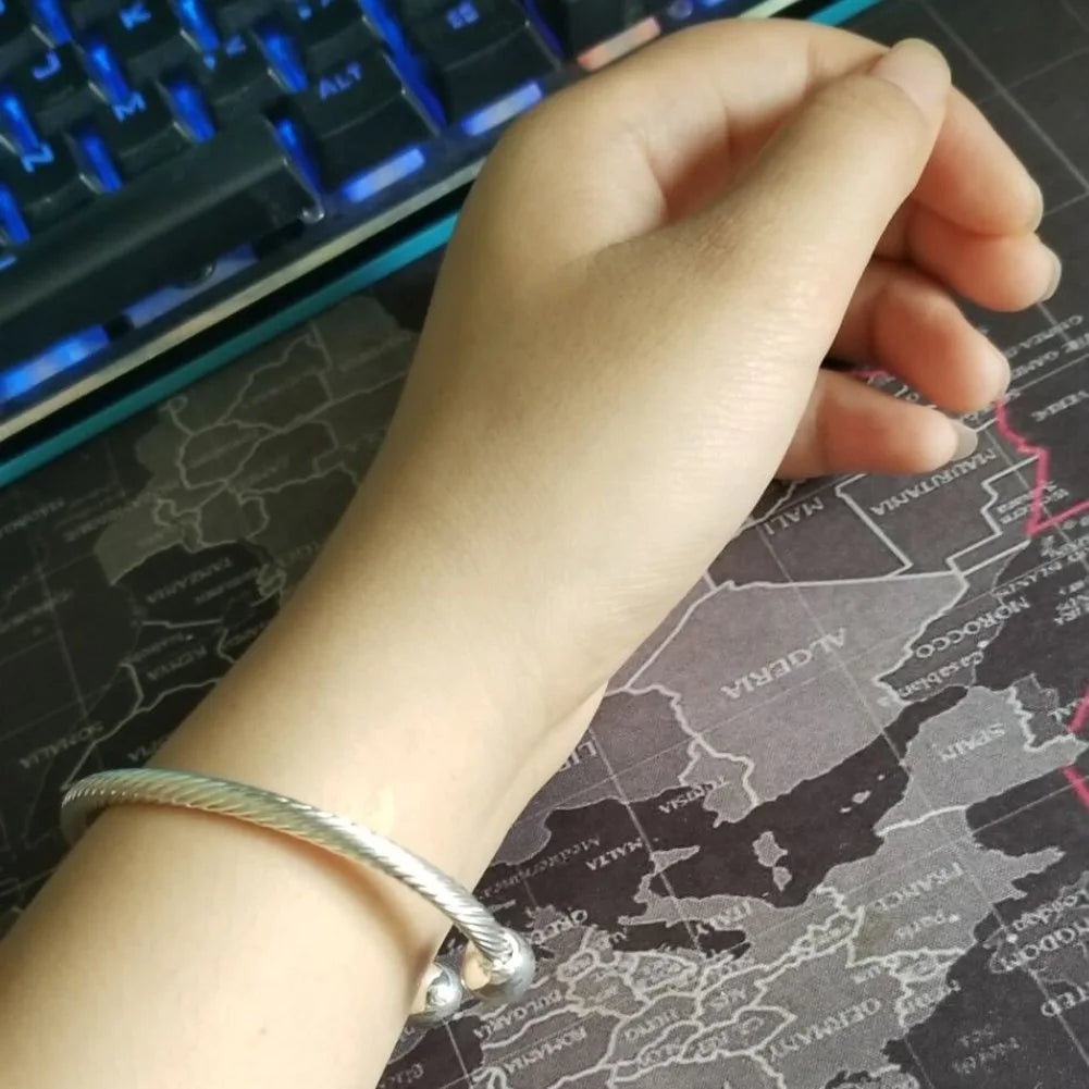 Weight Lose Energy Bracelet Healthy Magnetic Bracelets for Women Men Twisted Steel Power Arthritis Pain Relief Open Bangle Cuff