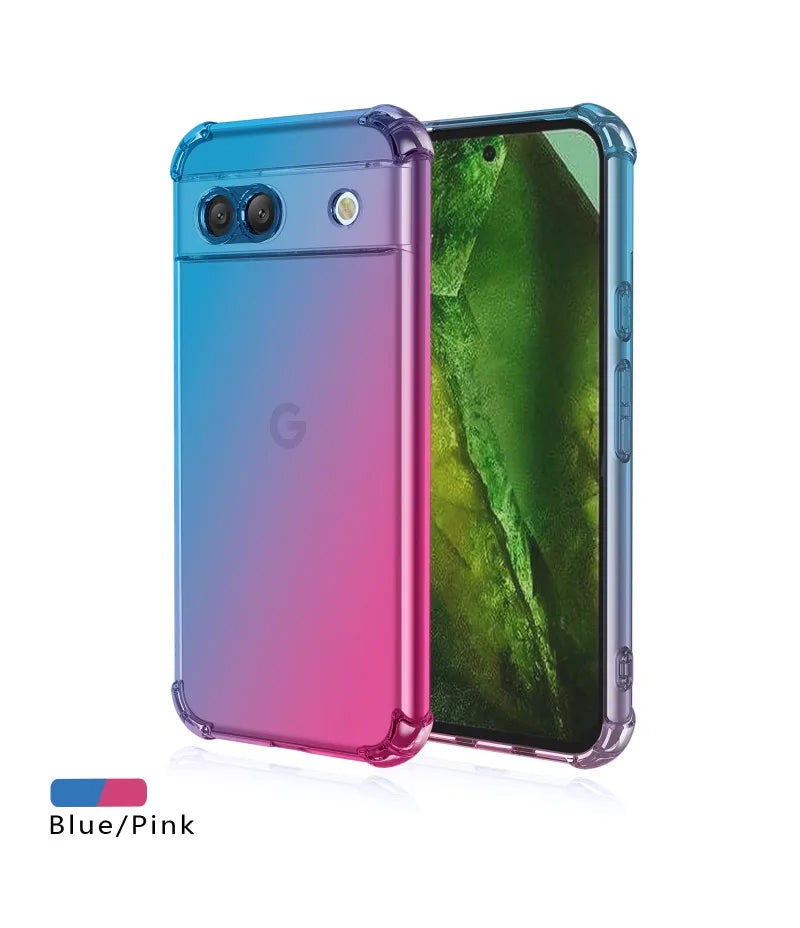 Shockproof Gradient Airbag TPU Case for Google Pixel 9 Pro XL 8A 8 Pro 7A 7 Pro 6A Protective Cover Fundas Coque Capa Shell