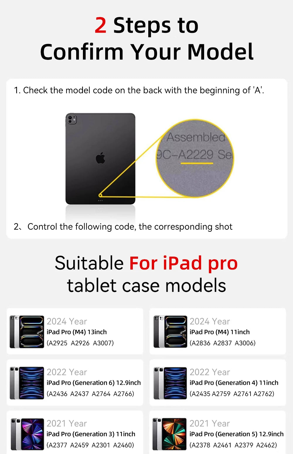 For iPad Case 2024 iPad Pro 13/11 M4 Air 11/13 M2 for 10th Gen Pro 12.9/11 Air 4/5th mini 6 Cover Y-bracket Acrylic Transparent