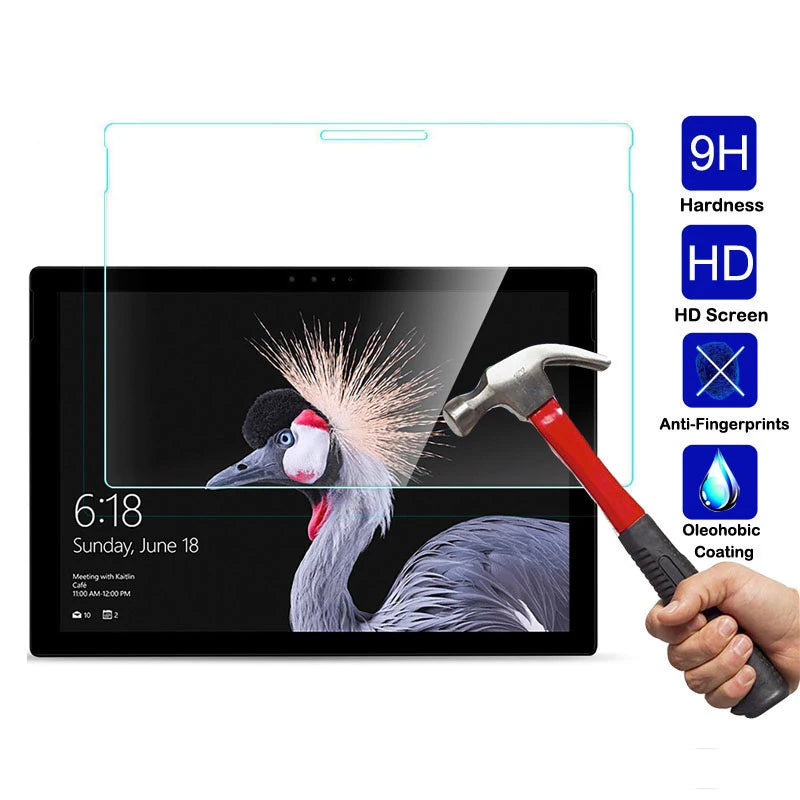 2pcs Screen Protector Tempered Glass For Microsoft Surface Go 2 3 10.5 Pro 4 5 6 7 8 9 X 12.3 HD Clear Anti Scratch Tablet Film