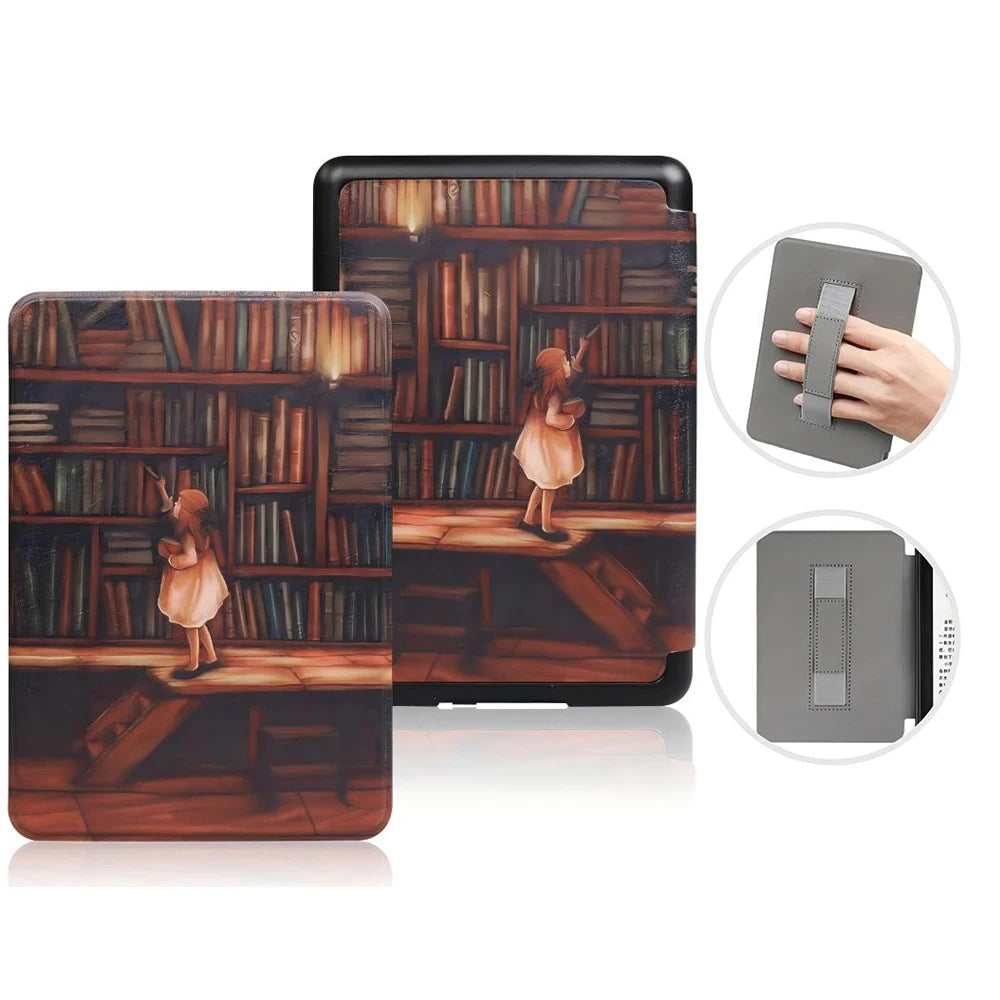For Kindle 11th Generation 2024 Case 6'' with Hand Strap Kindle 6 inch Case Ebook C2V2L3 Auto Wake Sleep Cover PU Leather Funda